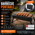 GrillMaster™ Barbecue Portable Rectangulaire