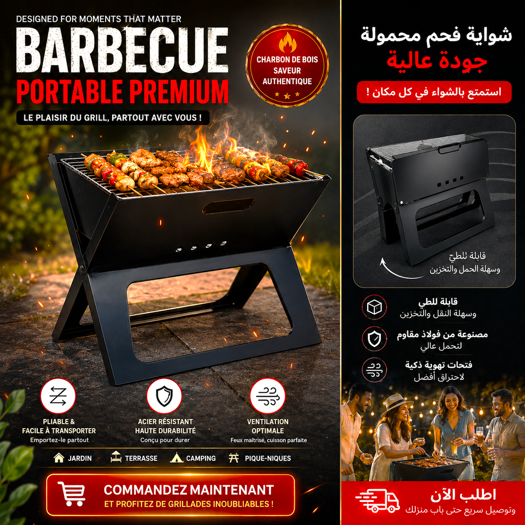 FireGrill™ Barbecue Pliable Portable X