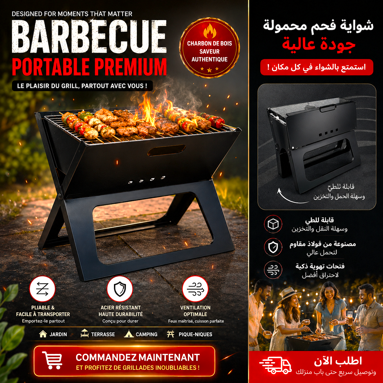 FireGrill™ Barbecue Pliable Portable X